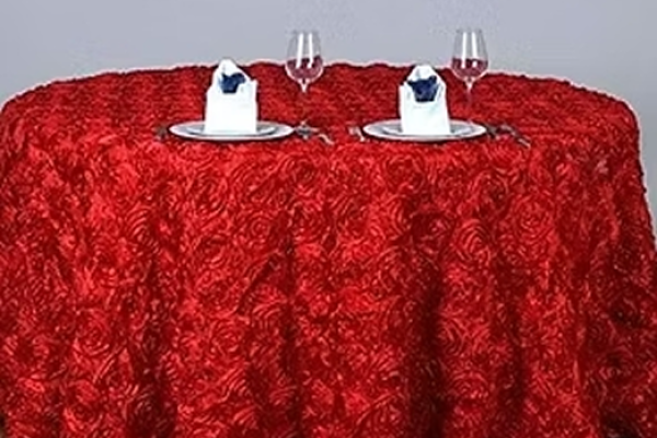 120-Red-rosette-tablecloth 1